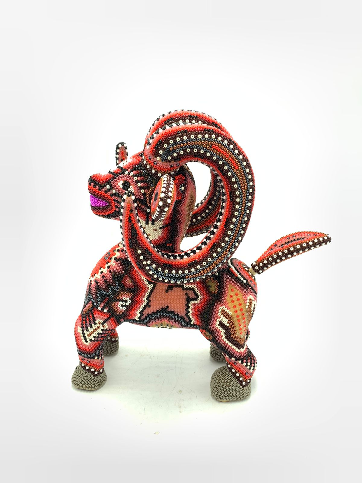 Mexican Folk Art Huichol Beaded Cimarron by Isandro Villa Lopez PP5755