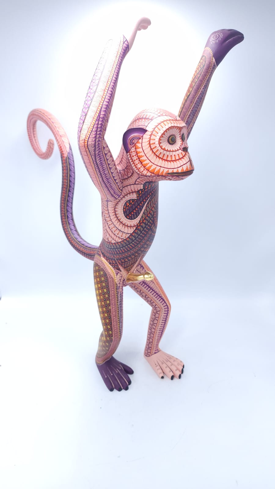 Oaxacan Wood Carving Monkey Pachanga By Jacobo y Maria Angeles PP6095