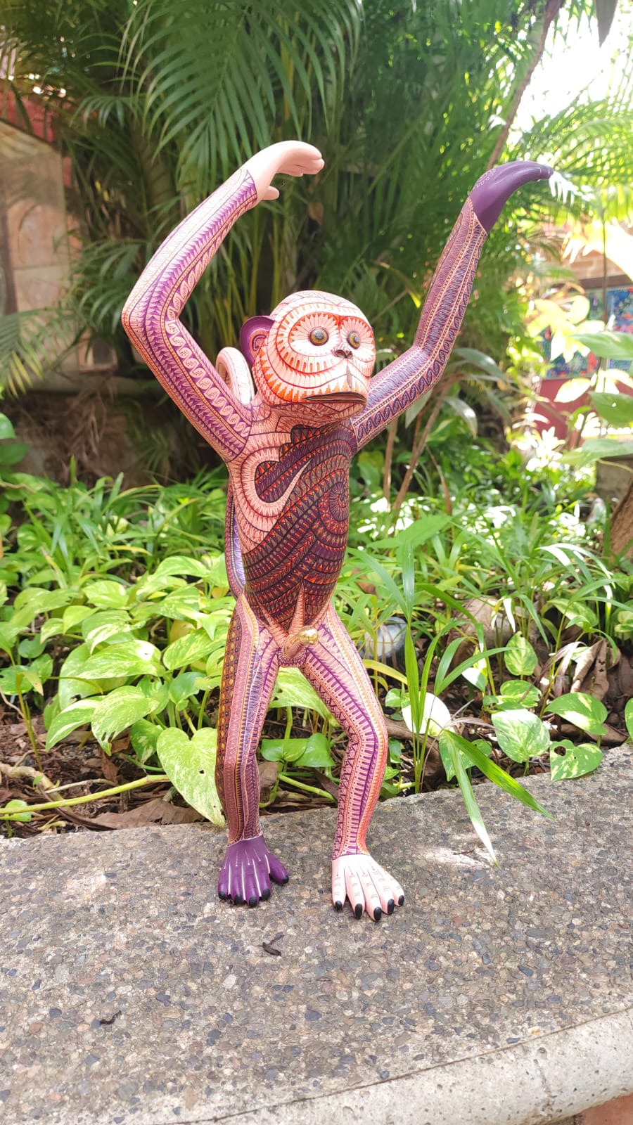 Oaxacan Wood Carving Monkey Pachanga By Jacobo y Maria Angeles PP6095