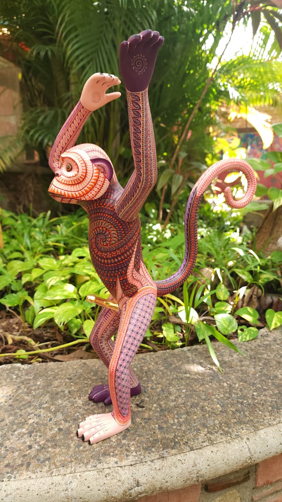 Oaxacan Wood Carving Monkey Pachanga By Jacobo y Maria Angeles PP6095