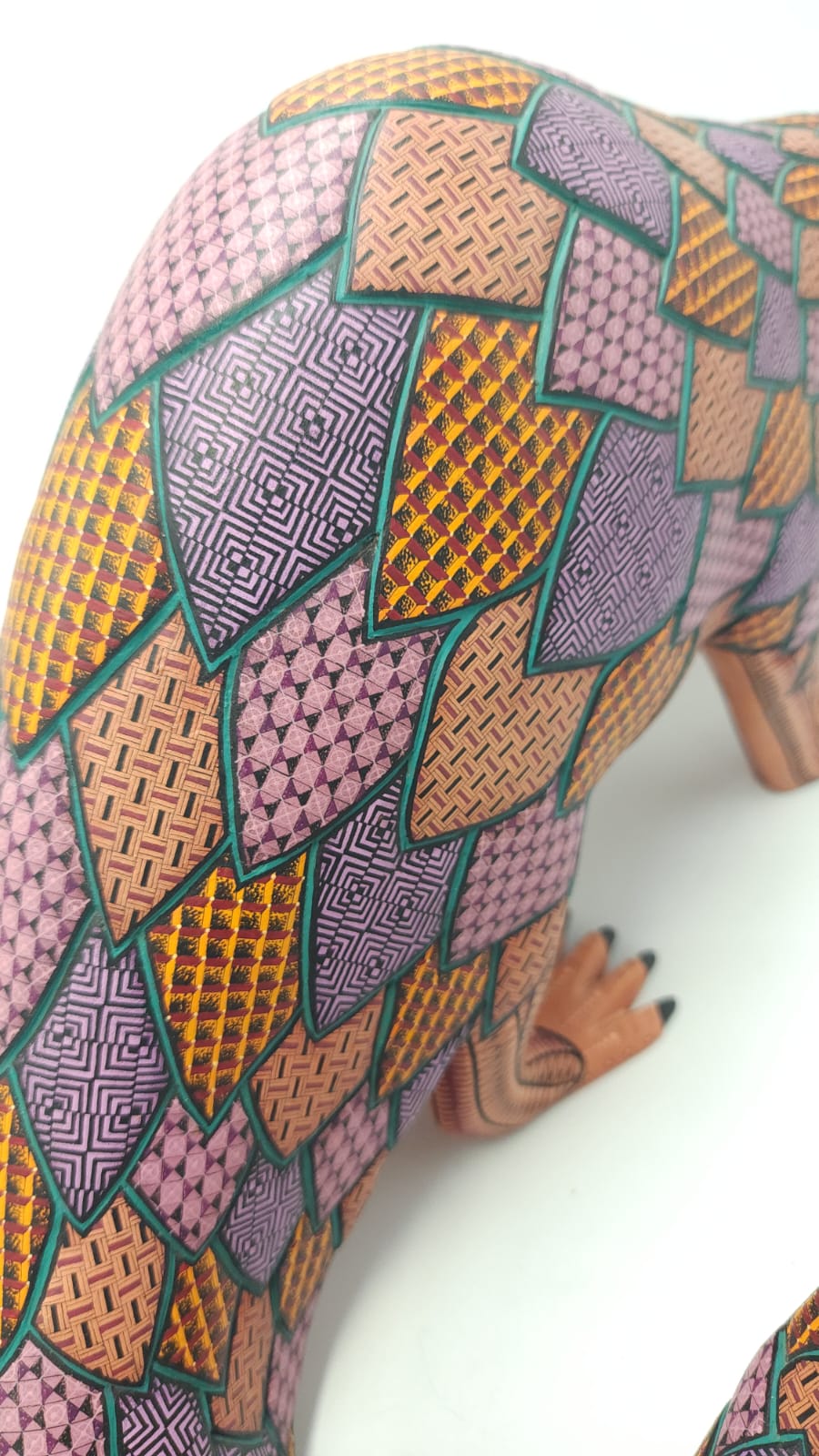 Oaxacan Wood Carving Pangolin By Jacobo y Maria Angeles PP6096