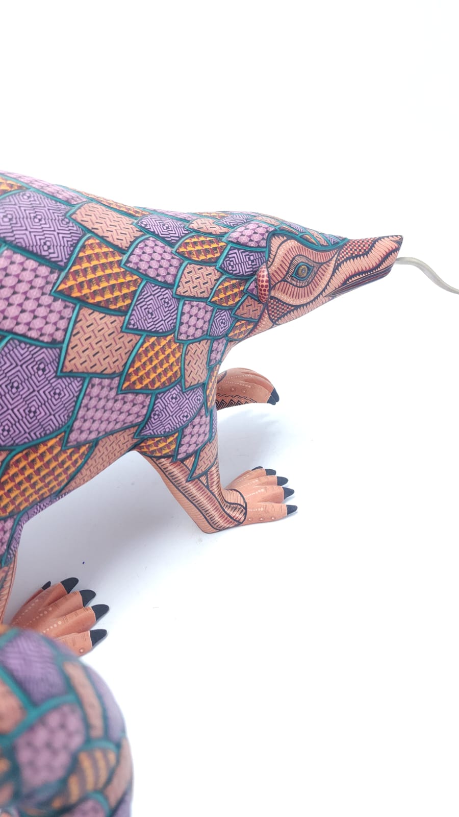 Oaxacan Wood Carving Pangolin By Jacobo y Maria Angeles PP6096