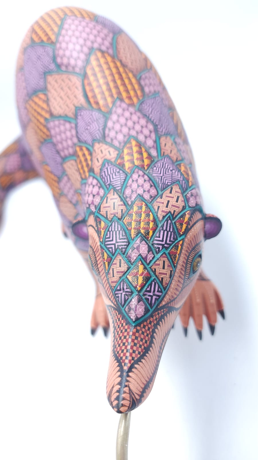Oaxacan Wood Carving Pangolin By Jacobo y Maria Angeles PP6096
