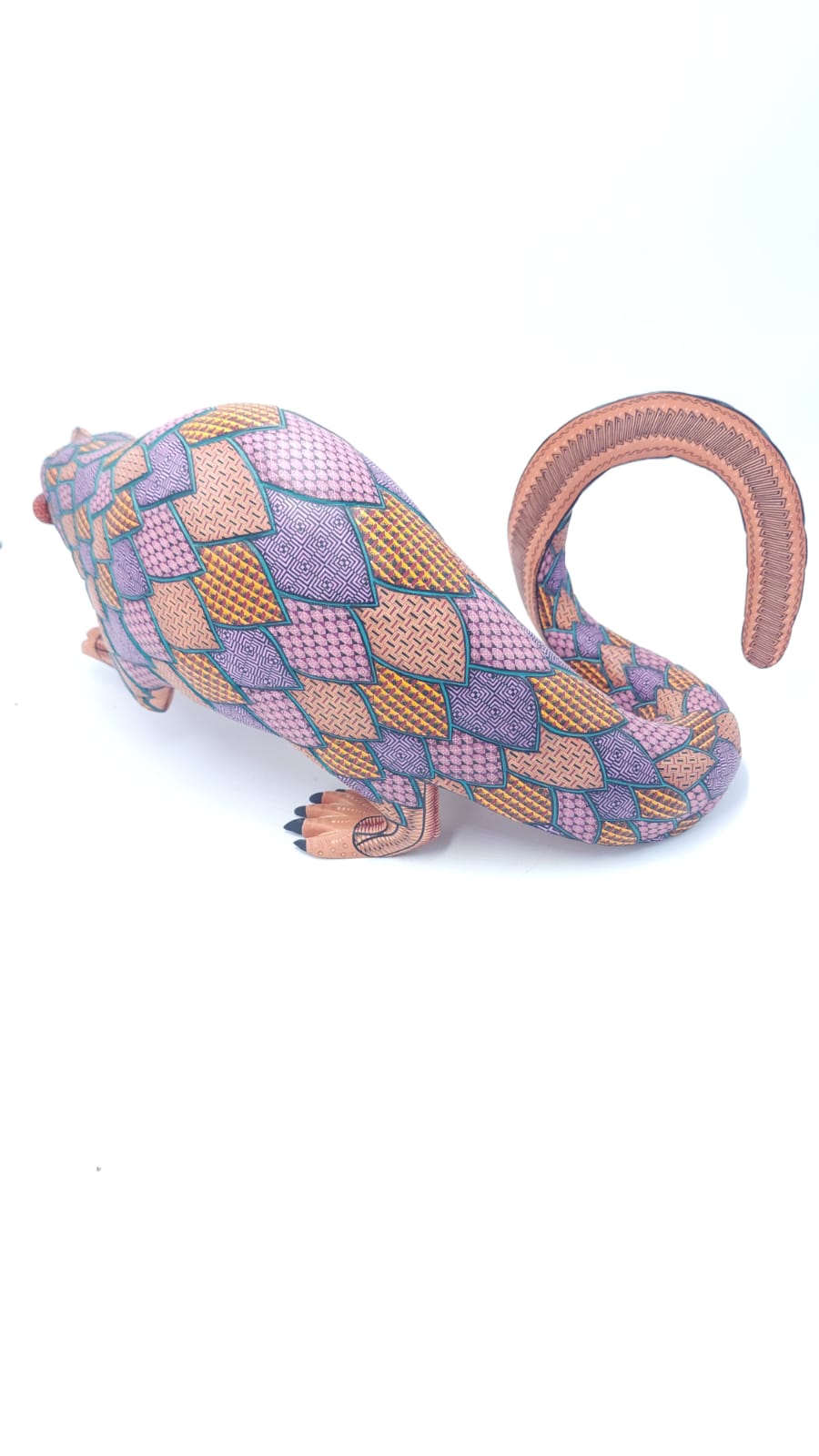 Oaxacan Wood Carving Pangolin By Jacobo y Maria Angeles PP6096