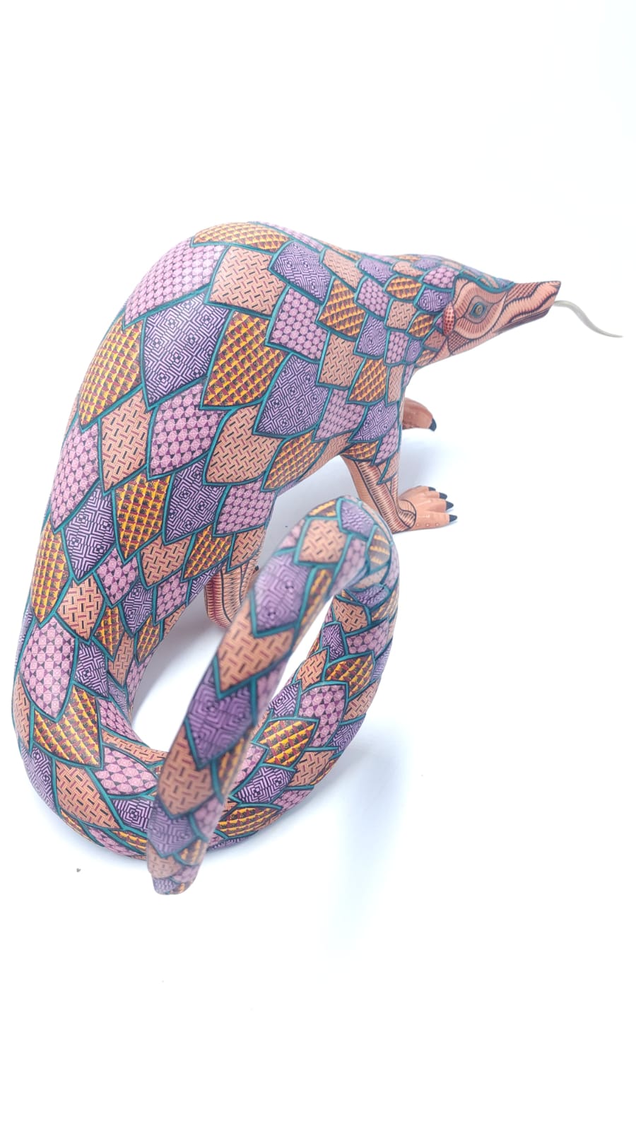 Oaxacan Wood Carving Pangolin By Jacobo y Maria Angeles PP6096