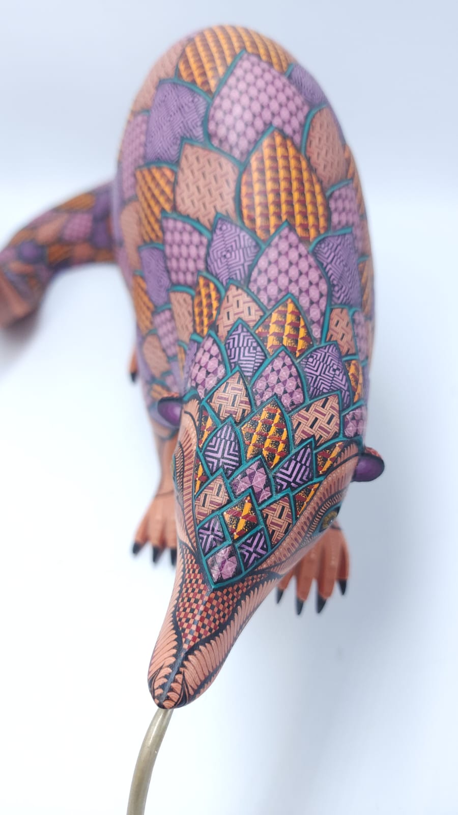 Oaxacan Wood Carving Pangolin By Jacobo y Maria Angeles PP6096