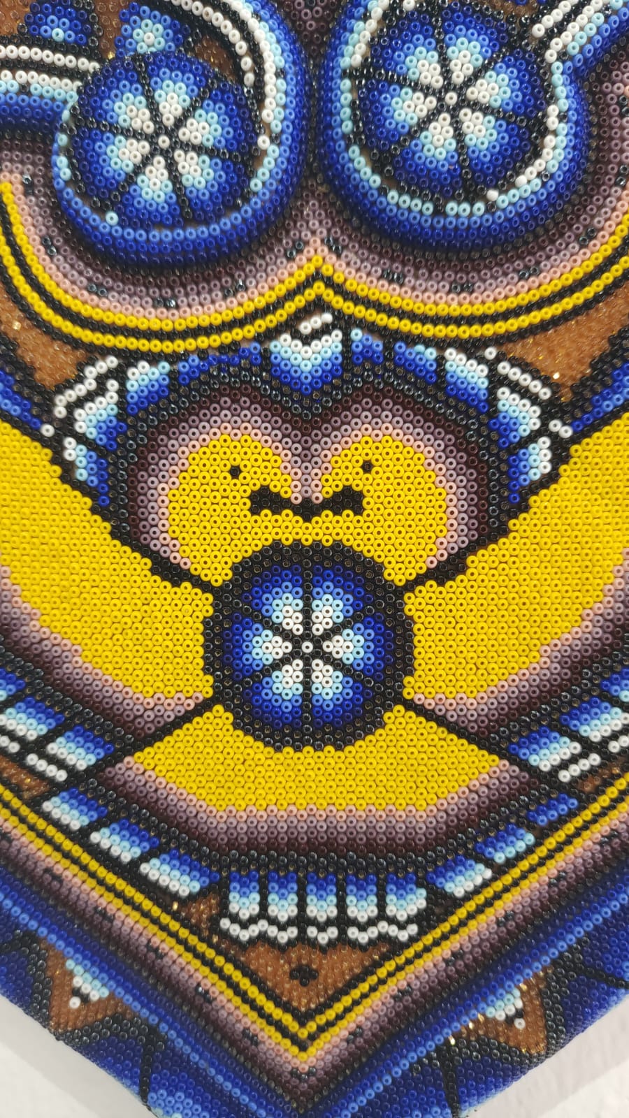 Huichol Hand Beaded Mexican Folk Art Heart By Santos Bautista PP6171