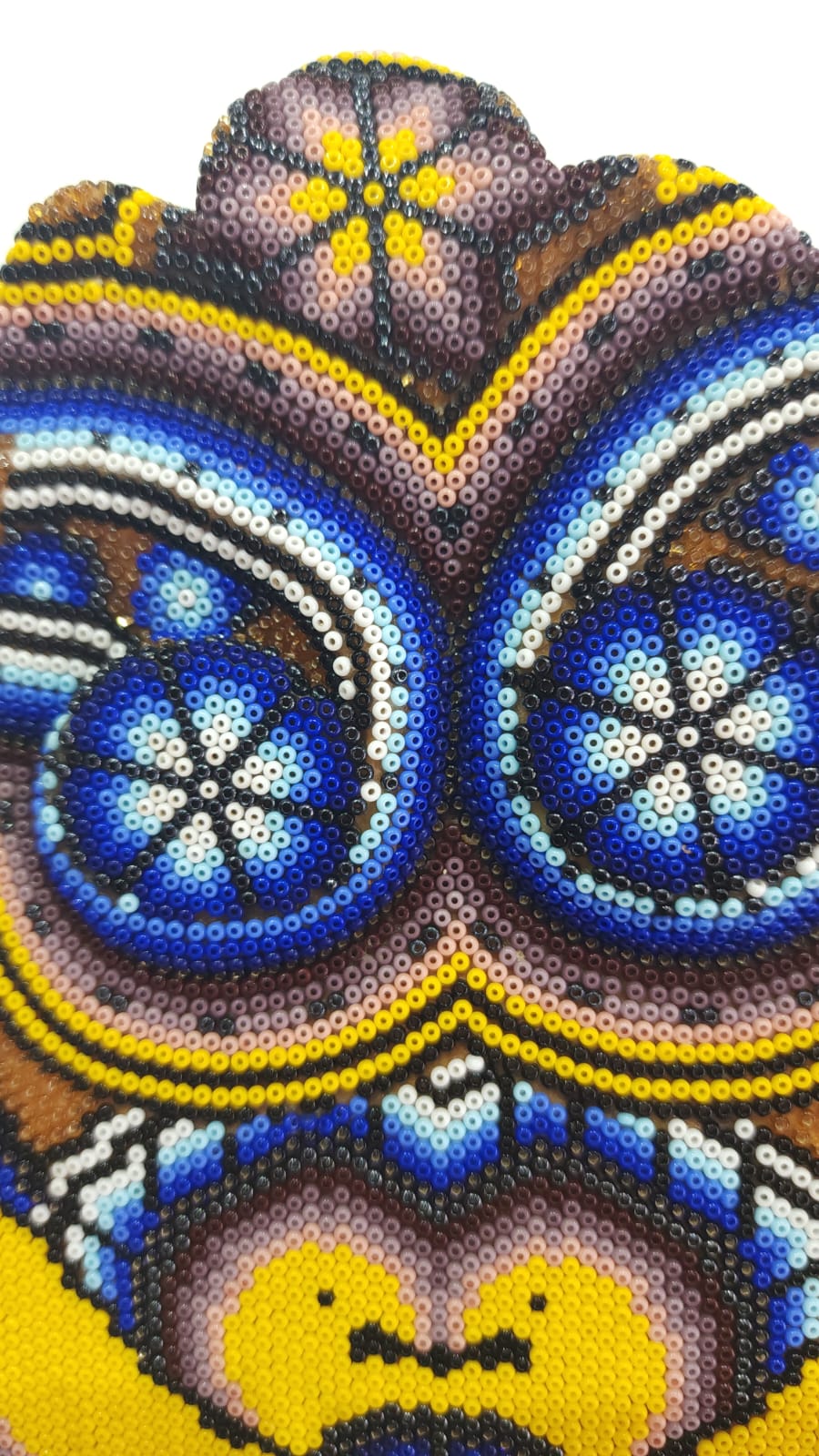 Huichol Hand Beaded Mexican Folk Art Heart By Santos Bautista PP6171