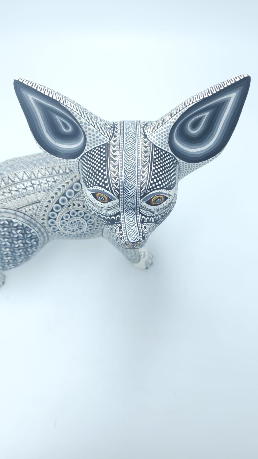 Oaxacan Wood Carving Chihuahua by Manuel Cruz Prudencio PP6562