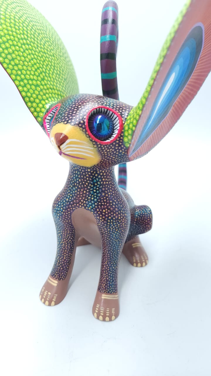 Great Mexican Oaxacan Wood Carving Alebrije Mouse  By Isaac Fabian PP6666