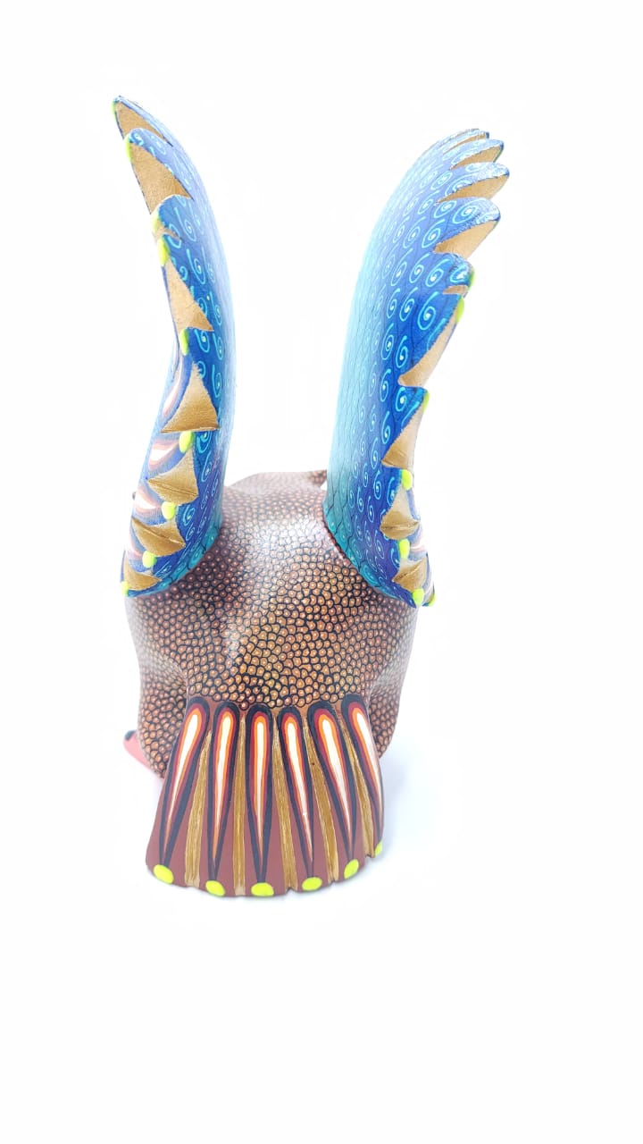 Owl Great Mexican Oaxacan Wood Carving Tona Alebrije By Isaac Fabian PP6673