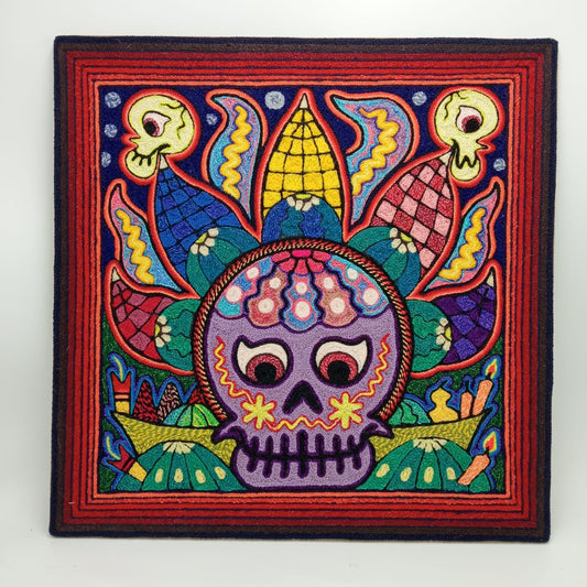 Paint Yarn  huichol Indian Yarn, Painting by Luis Castro PP6790