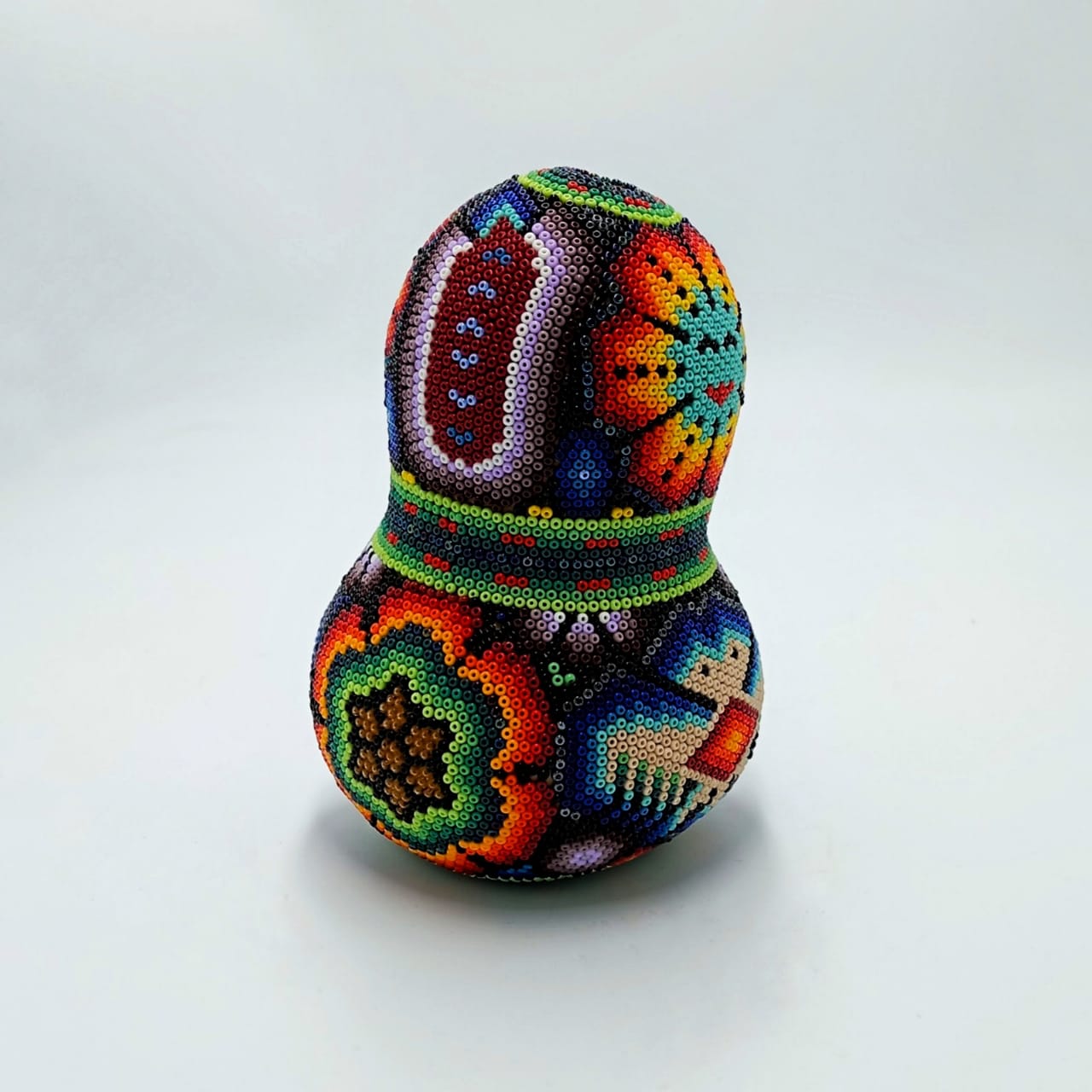 Huichol Indian Hand Beaded Bule By Honorio Villa Lopez PP6865