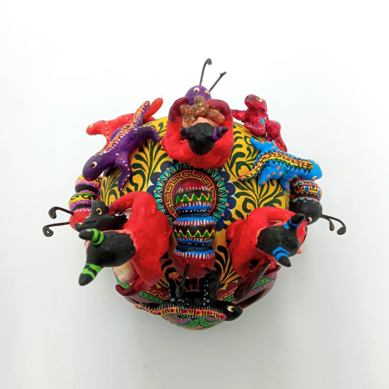 Day Of The Dead Ceramics Devils Human Skull By Alfonso Castillo PP6772