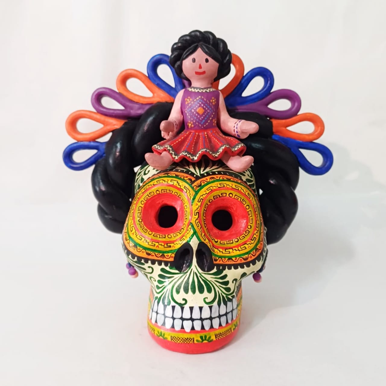 Day Of the Dead Ceramics Lupita Skull By Castillo PP6777