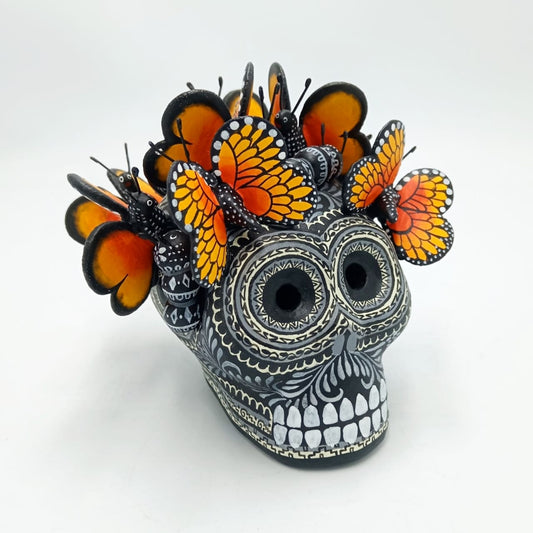 Day Of The Dead Ceramics Monarcas Human Skull By Alfonso Castillo PP6989