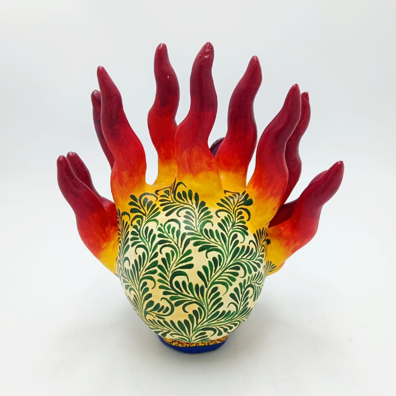Day Of The Dead Ceramics Fire Skull By Alfonso Castillo PP6988
