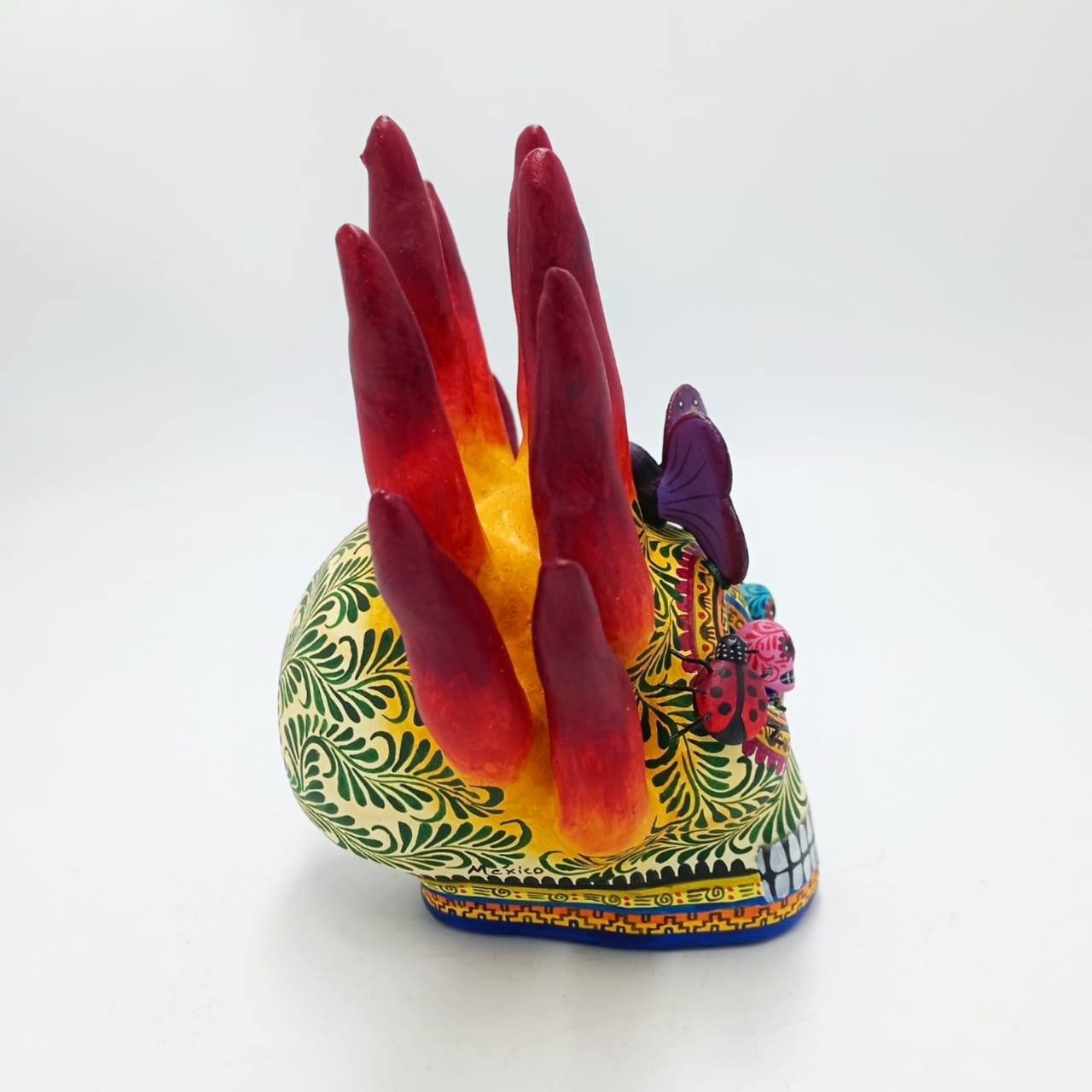 Day Of The Dead Ceramics Fire Skull By Alfonso Castillo PP6988