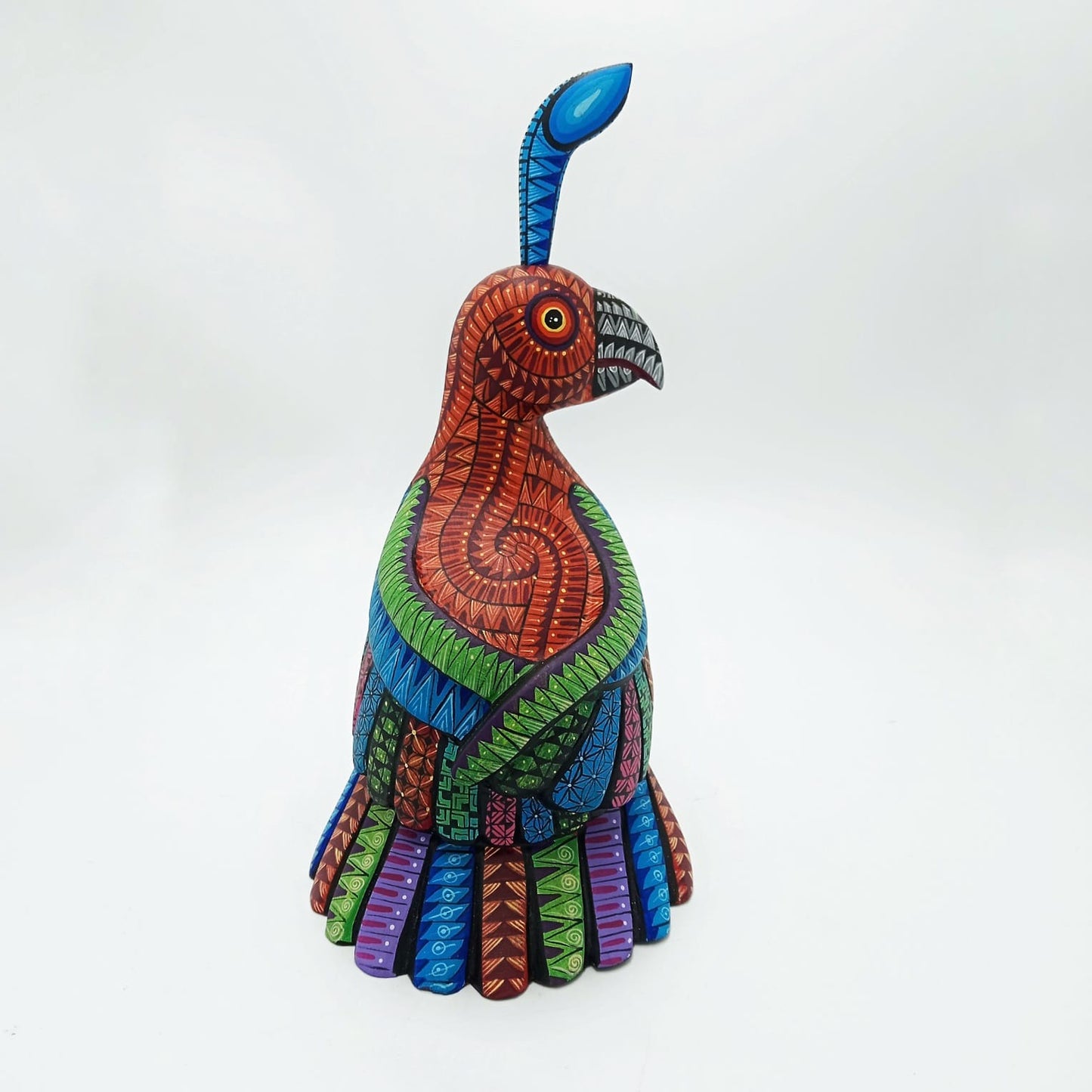 Mexican Oaxacan Wood Carving Quail By Ivan Fuentes  PP6902