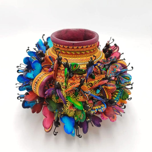 Extraordinary Day Of the Dead Ceramics Vase By Alfonso Castillo PP7012