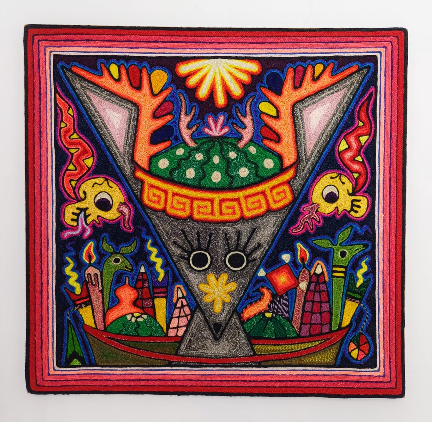 Paint Yarn huichol Indian Yarn By Luis Castro PP7030