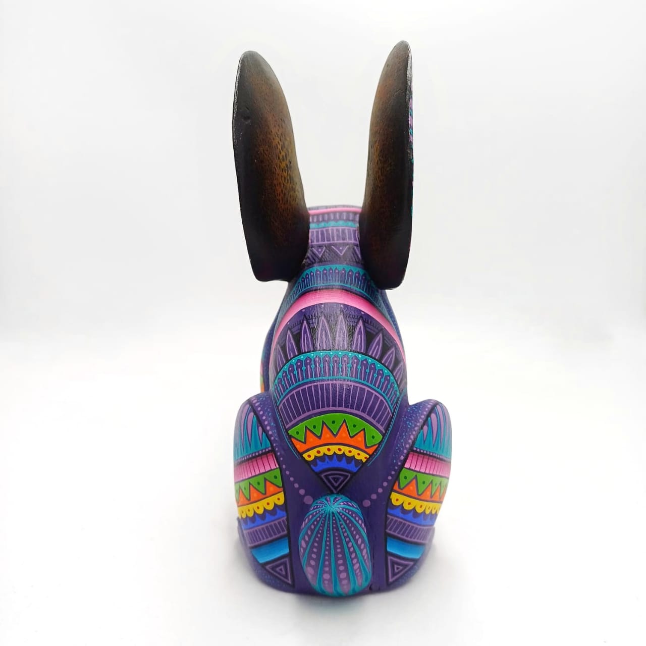 Mexican Oaxacan Wood Carving Rabbit By Julia Fuentes PP7080