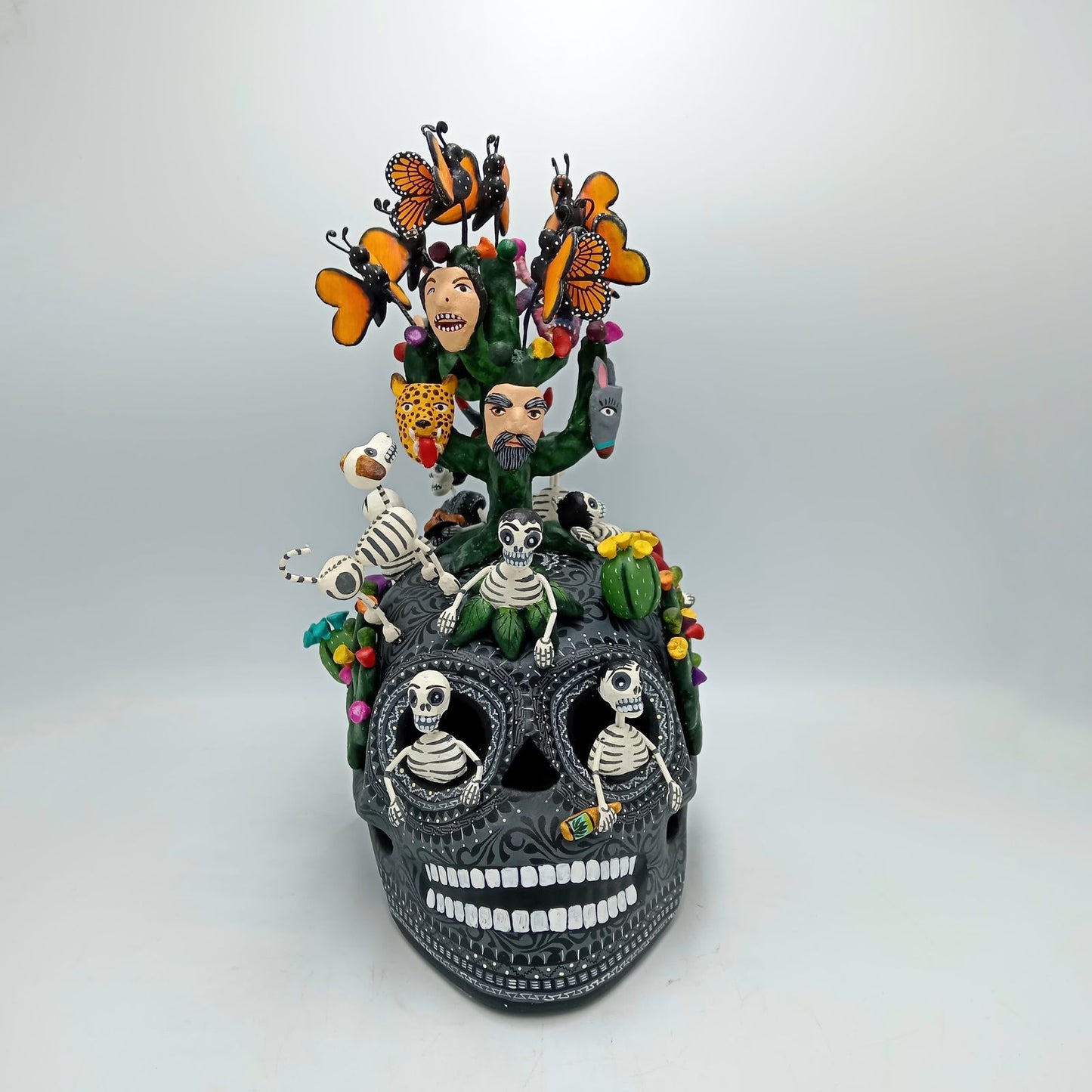 Day Of the Dead Ceramics Skull By Alfonso Castillo PP7704