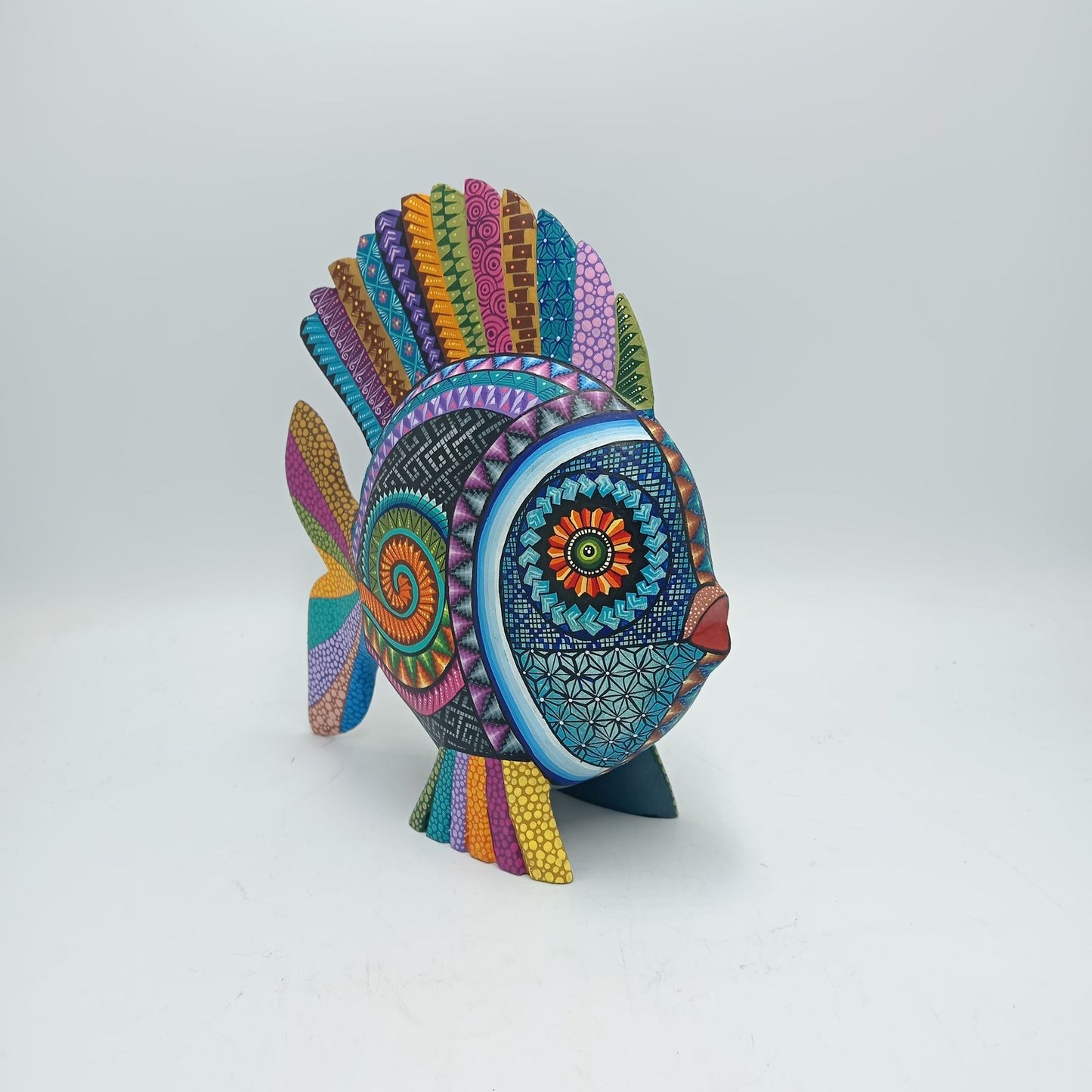 Mexican Oaxacan Wood Carving Fish By Ivan Fuentes PP7787