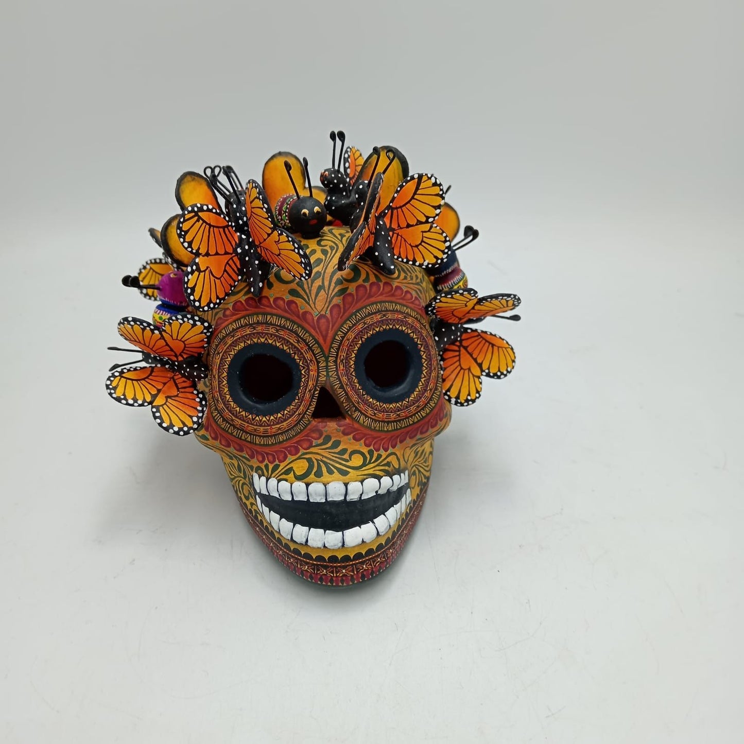 Day Of the Dead Ceramics Human Skull By Alfonso Castillo PP7912