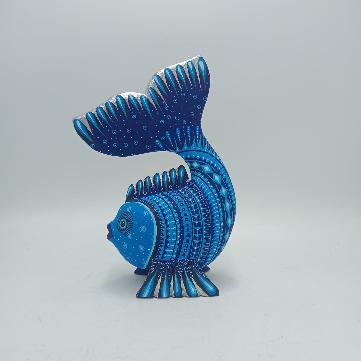 Mexican Folk Art Oaxacan Wood Carving Fish By Ivan Fuentes PP7916