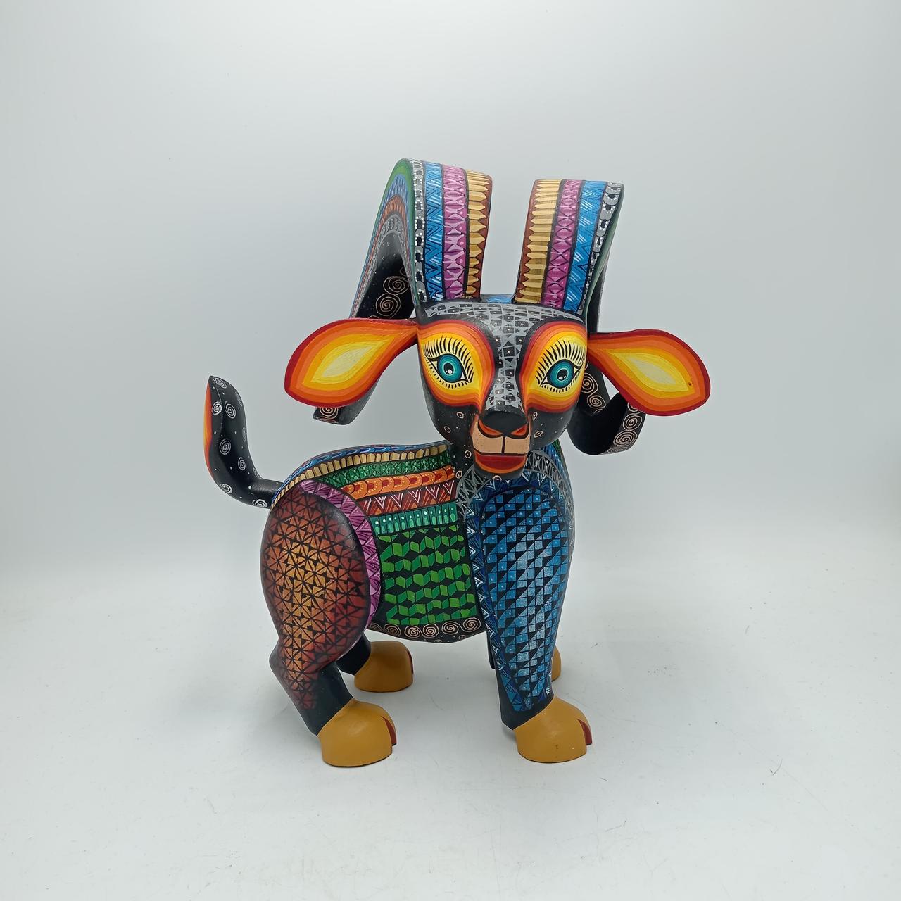 Mexican Folk Art Oaxacan Wood Carving Ram By Ivan Fuentes PP7921