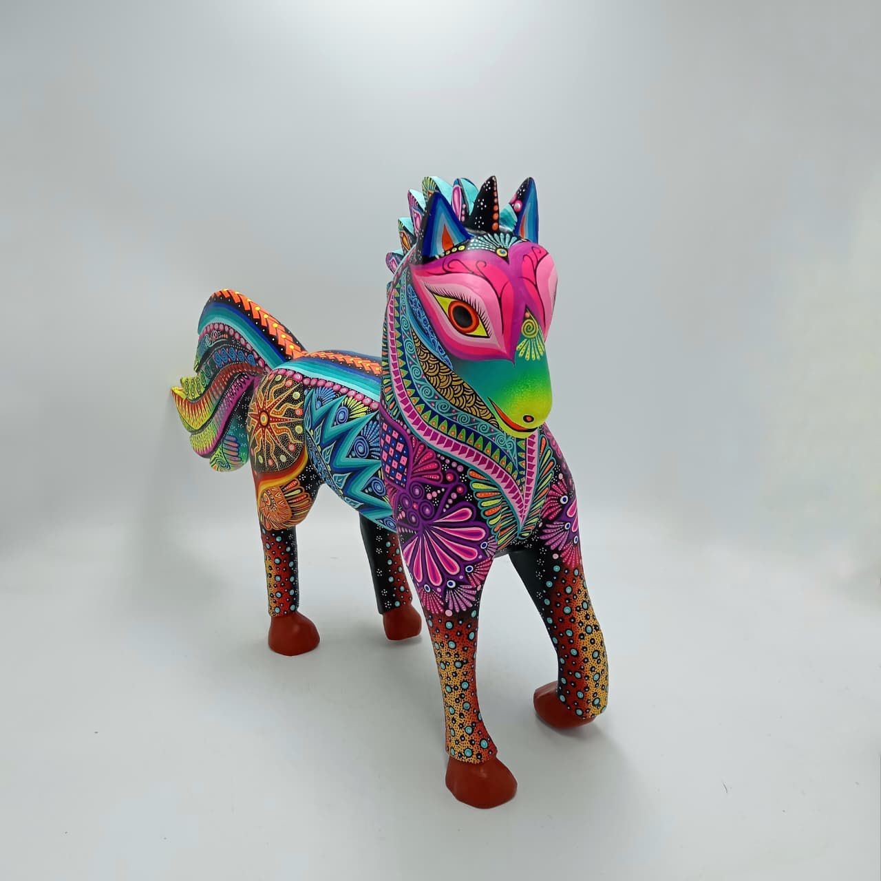 Mexican Folk Art Oaxacan Wood Carving Alebrije Hand Made, Horse By Luis Sosa PP8326