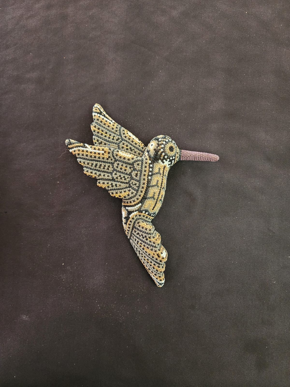 Mexican Huichol Hand Beaded Hummingbird By Isandro Villa Lopez PP8401