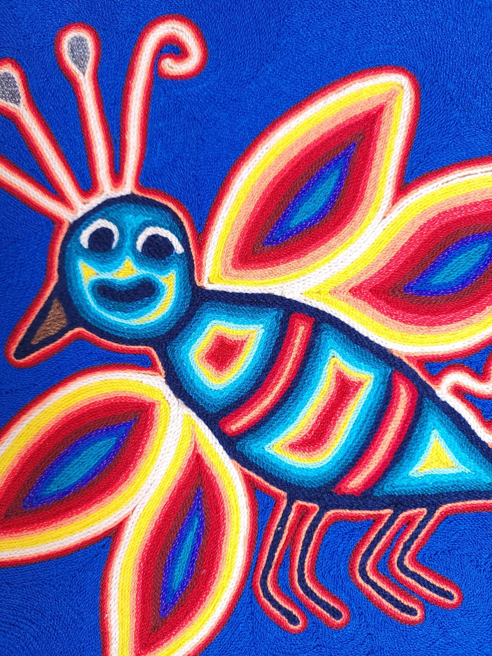 Huichol Yarn Painting Mexican Folk Art By Hilaria Chavez Carrillo PP7132