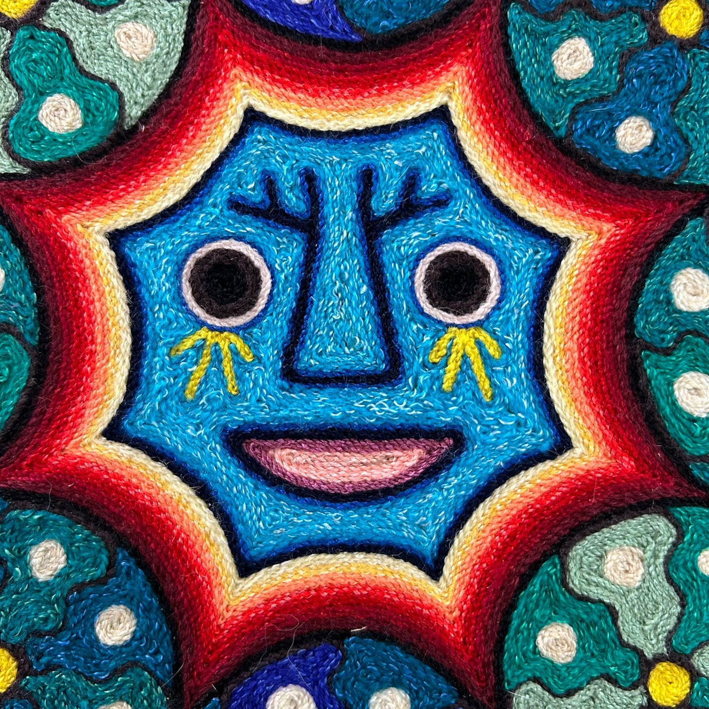 Paint Yarn huichol Indian Yarn, Painting by Luis Castro PP7152
