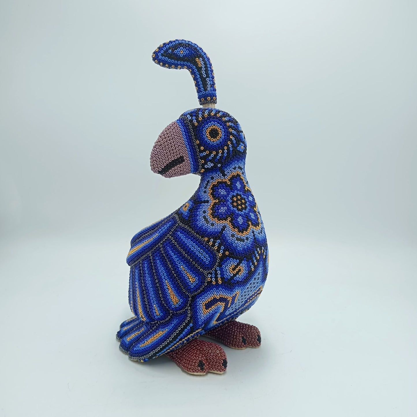 Mexican Huichol Hand Beaded Quail By Isandro Villa Lopez PP7376