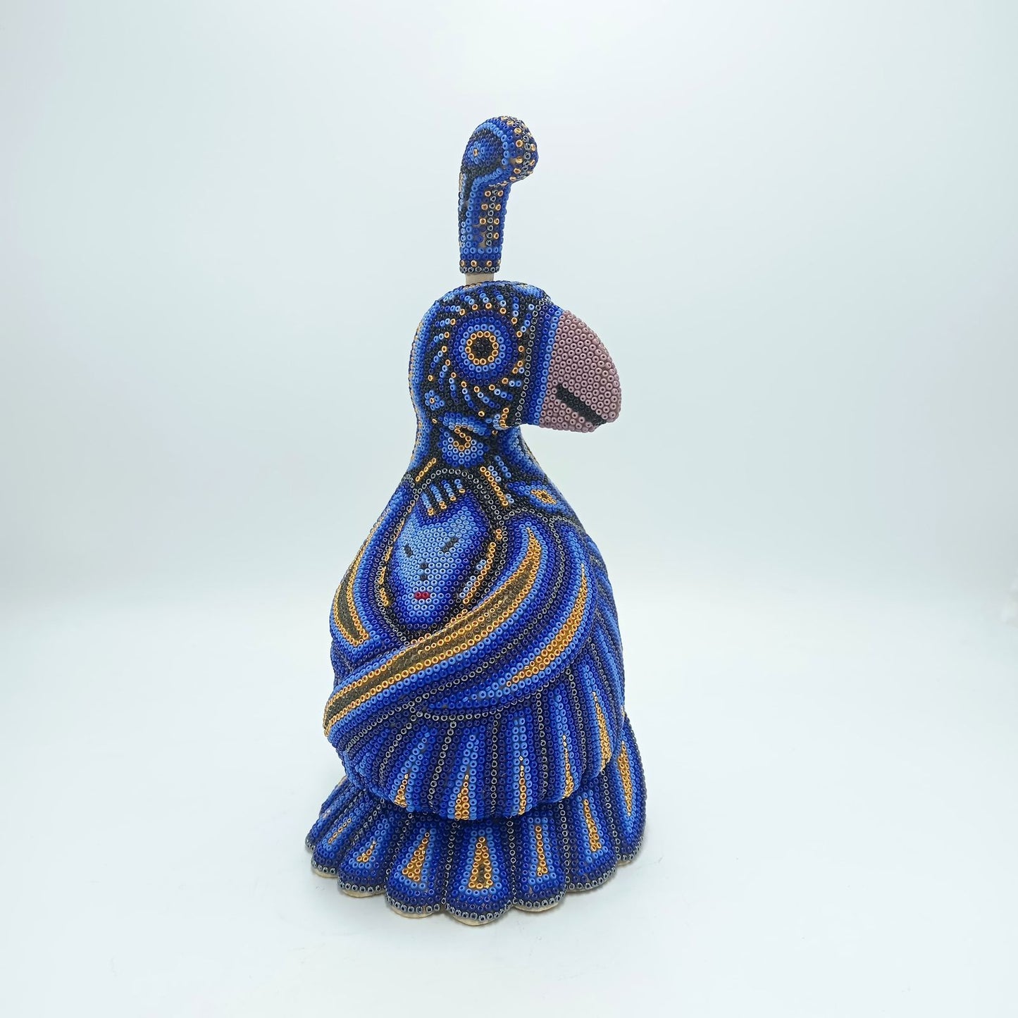 Mexican Huichol Hand Beaded Quail By Isandro Villa Lopez PP7376