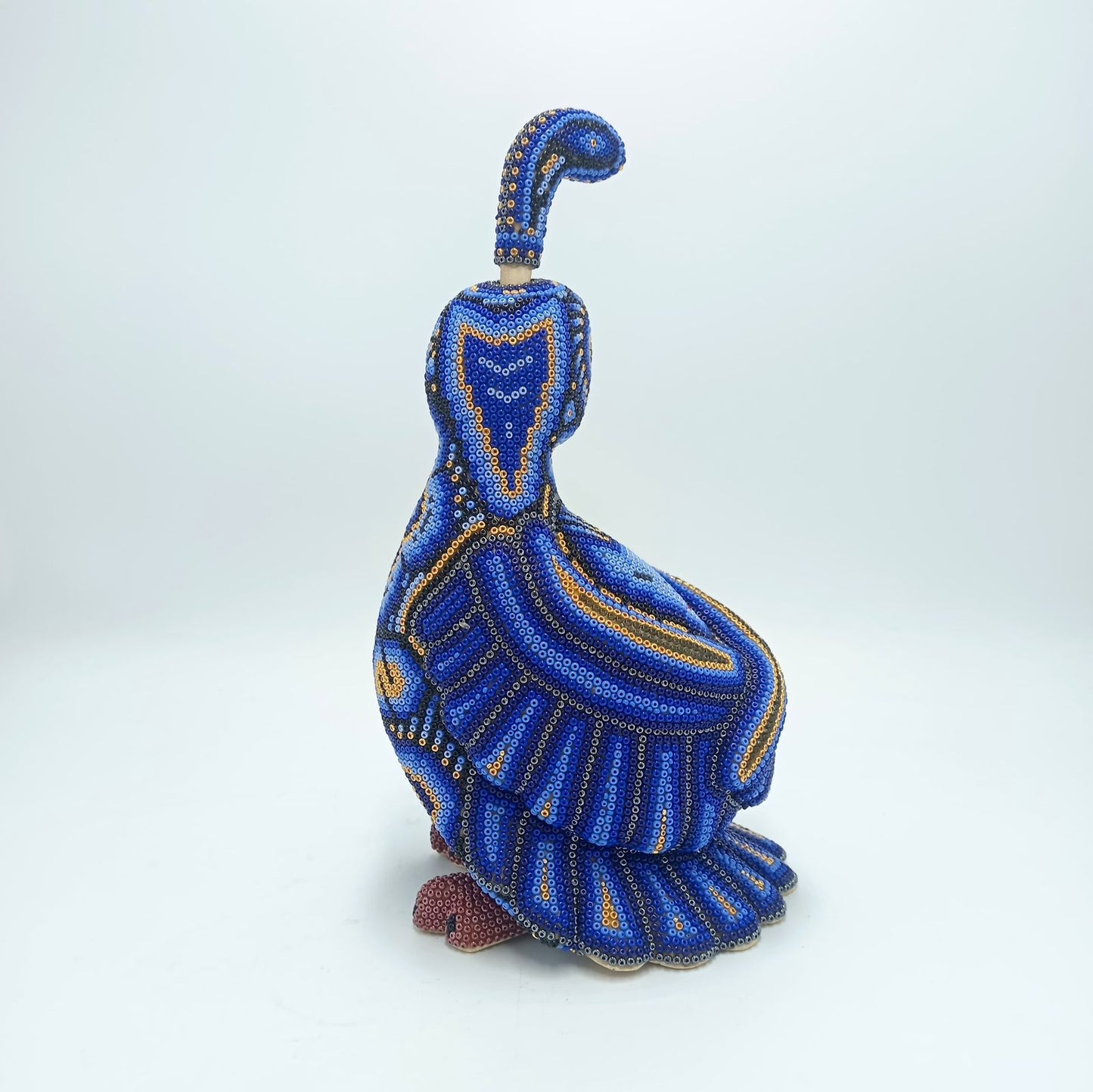 Mexican Huichol Hand Beaded Quail By Isandro Villa Lopez PP7376