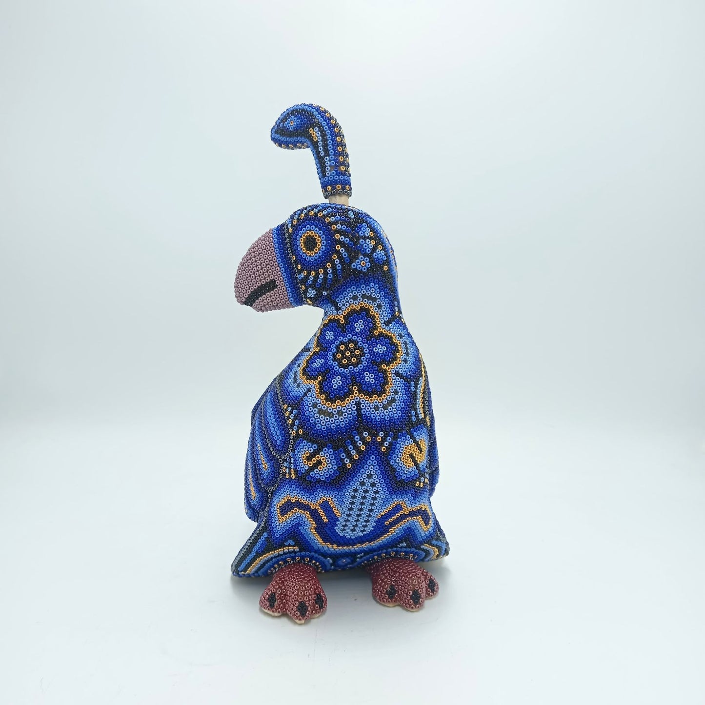 Mexican Huichol Hand Beaded Quail By Isandro Villa Lopez PP7376