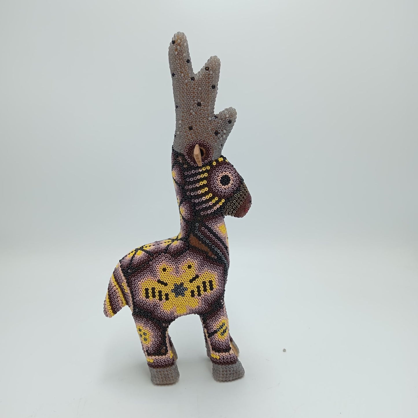 Mexican Huichol Hand Beaded Deer By Isandro Villa Lopez PP7382