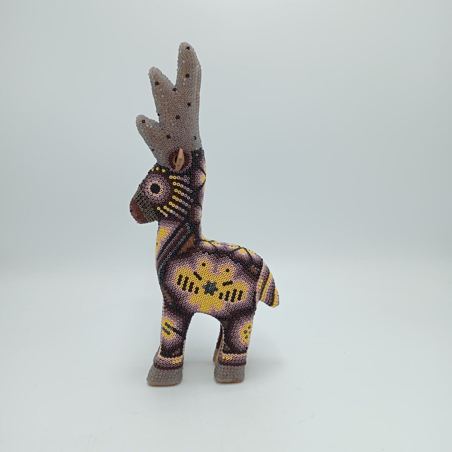 Mexican Huichol Hand Beaded Deer By Isandro Villa Lopez PP7382