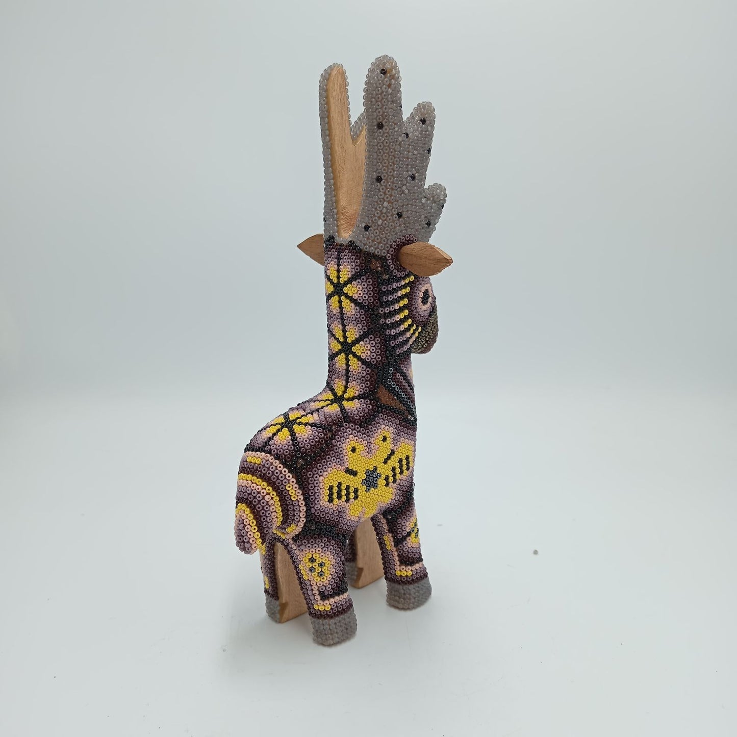 Mexican Huichol Hand Beaded Deer By Isandro Villa Lopez PP7382