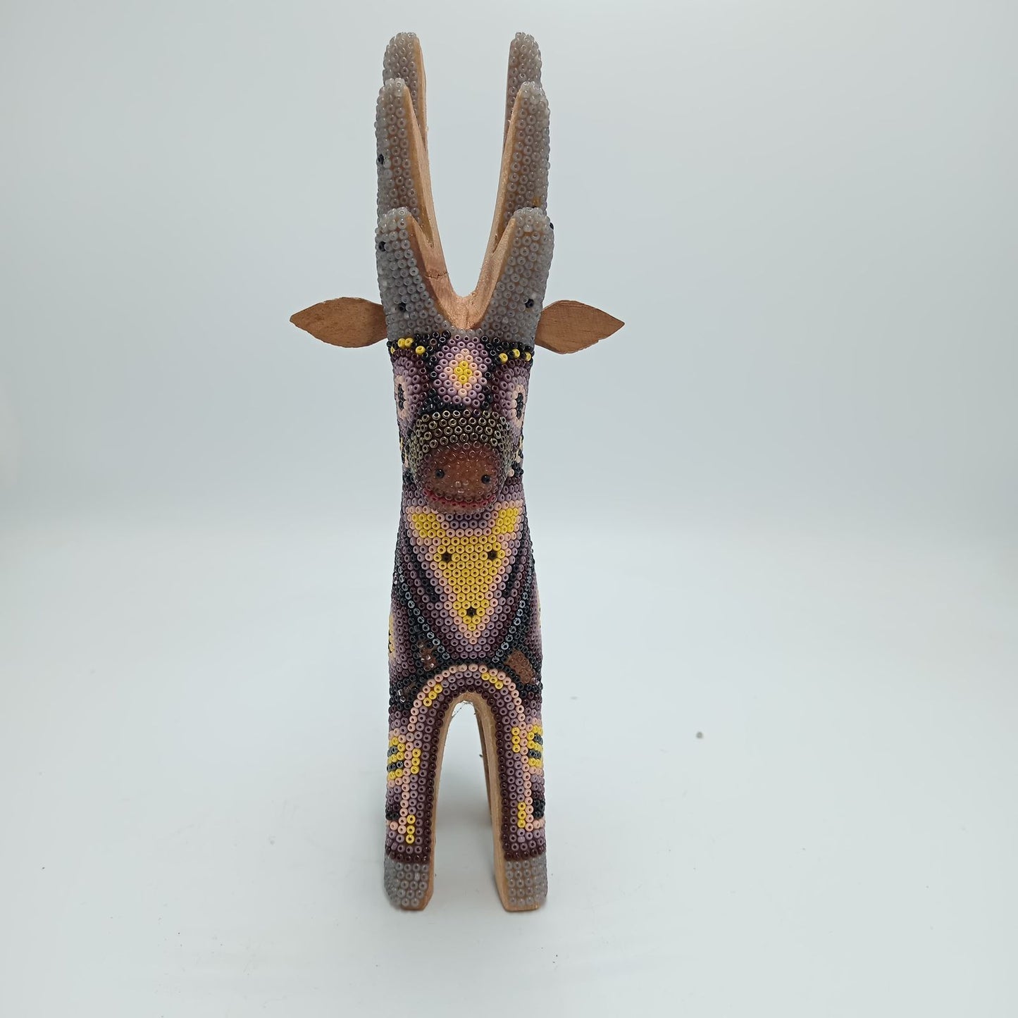 Mexican Huichol Hand Beaded Deer By Isandro Villa Lopez PP7382