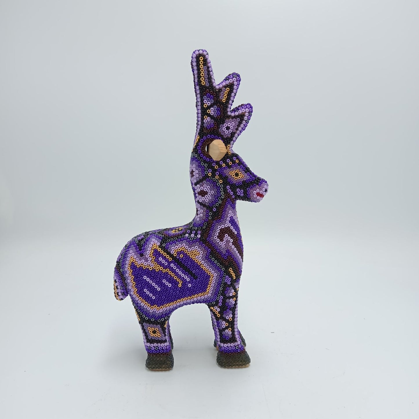 Mexican Huichol Hand Beaded Deer By Isandro Villa Lopez PP7383