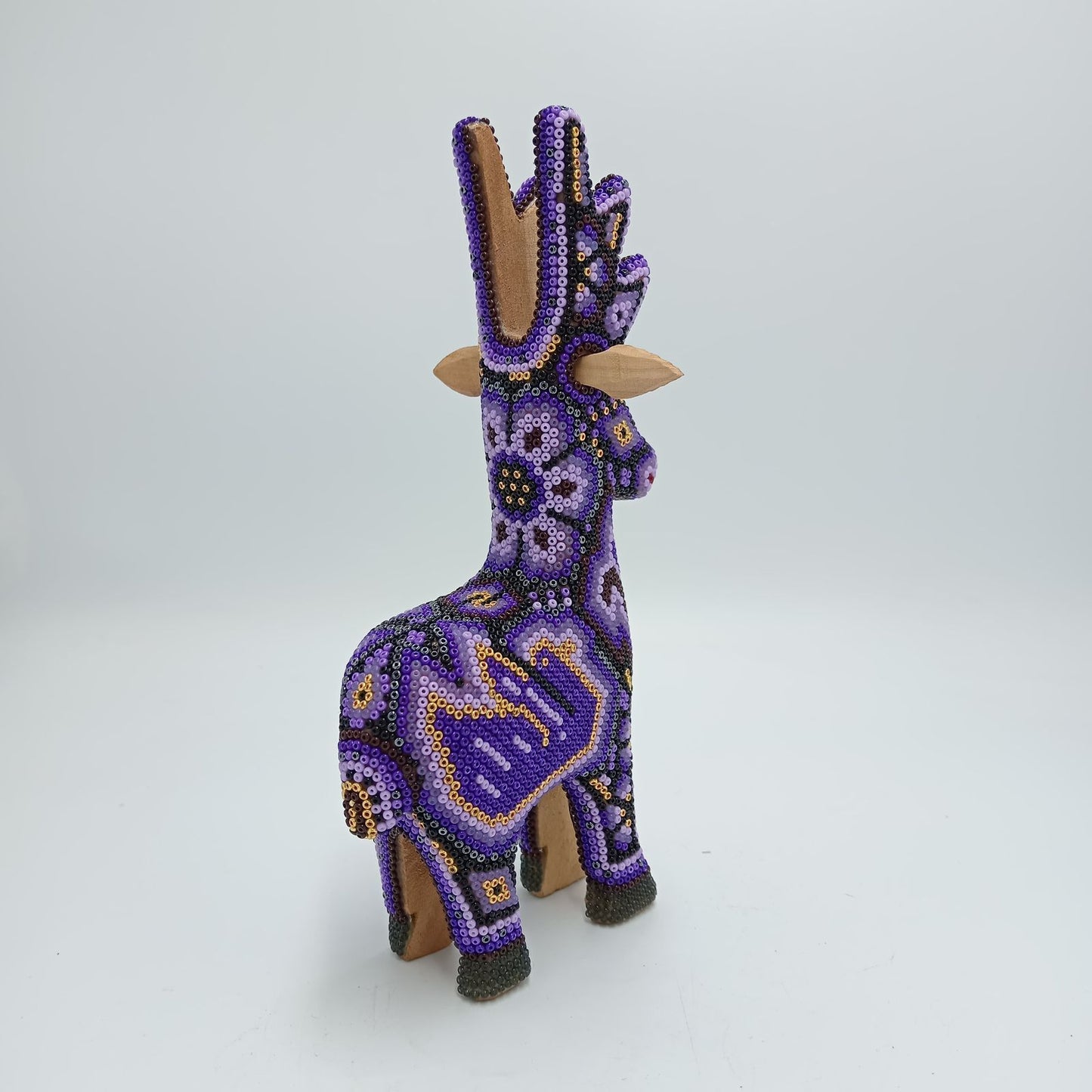 Mexican Huichol Hand Beaded Deer By Isandro Villa Lopez PP7383