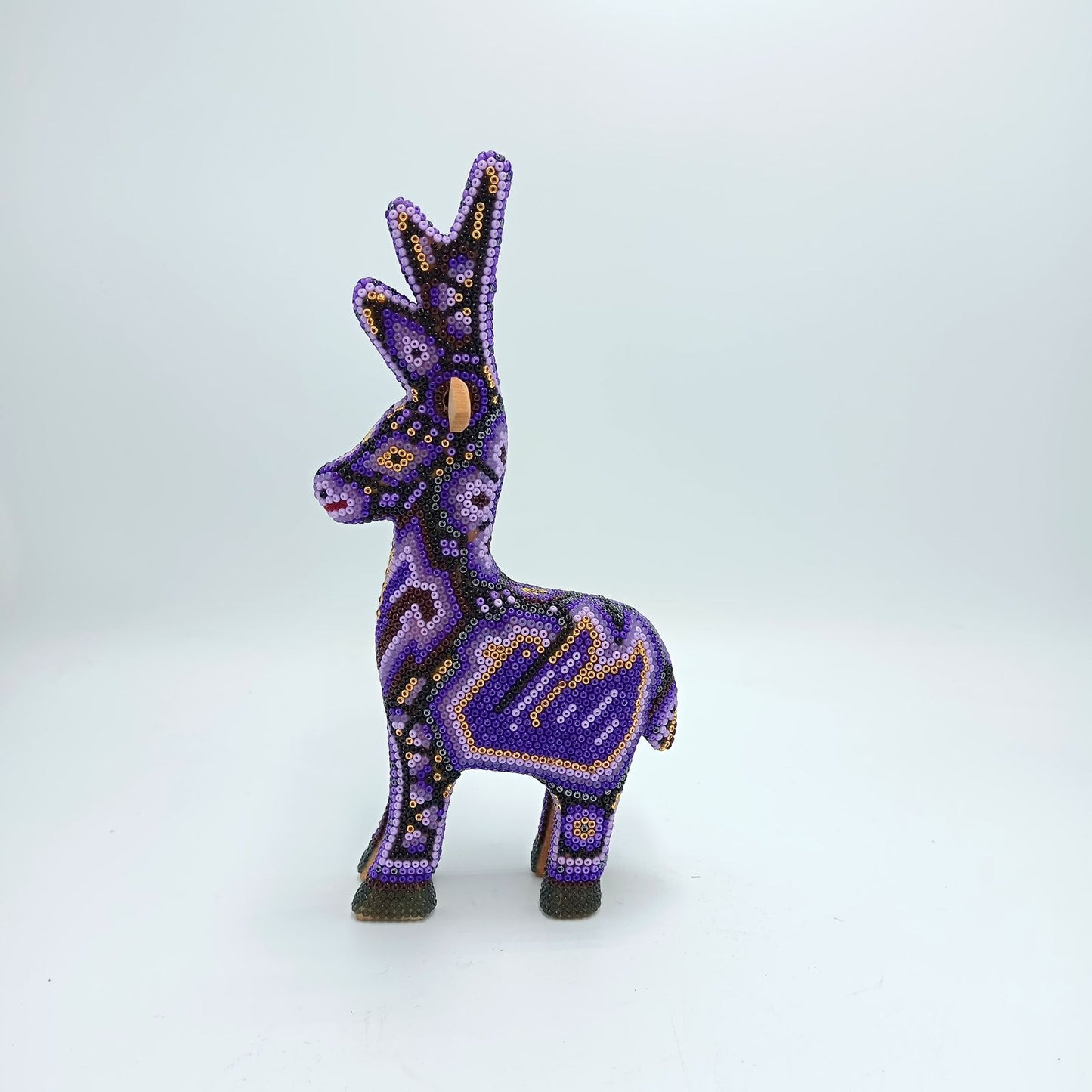 Mexican Huichol Hand Beaded Deer By Isandro Villa Lopez PP7383