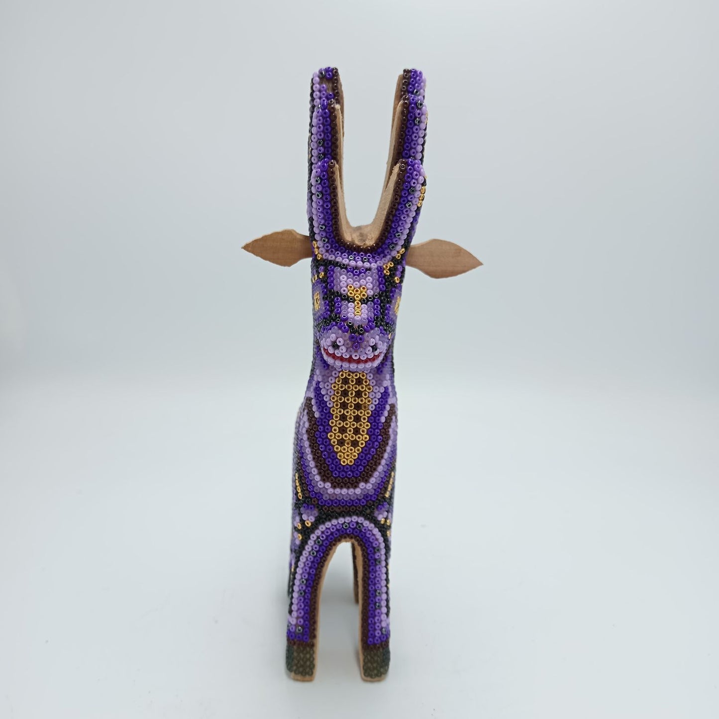 Mexican Huichol Hand Beaded Deer By Isandro Villa Lopez PP7383