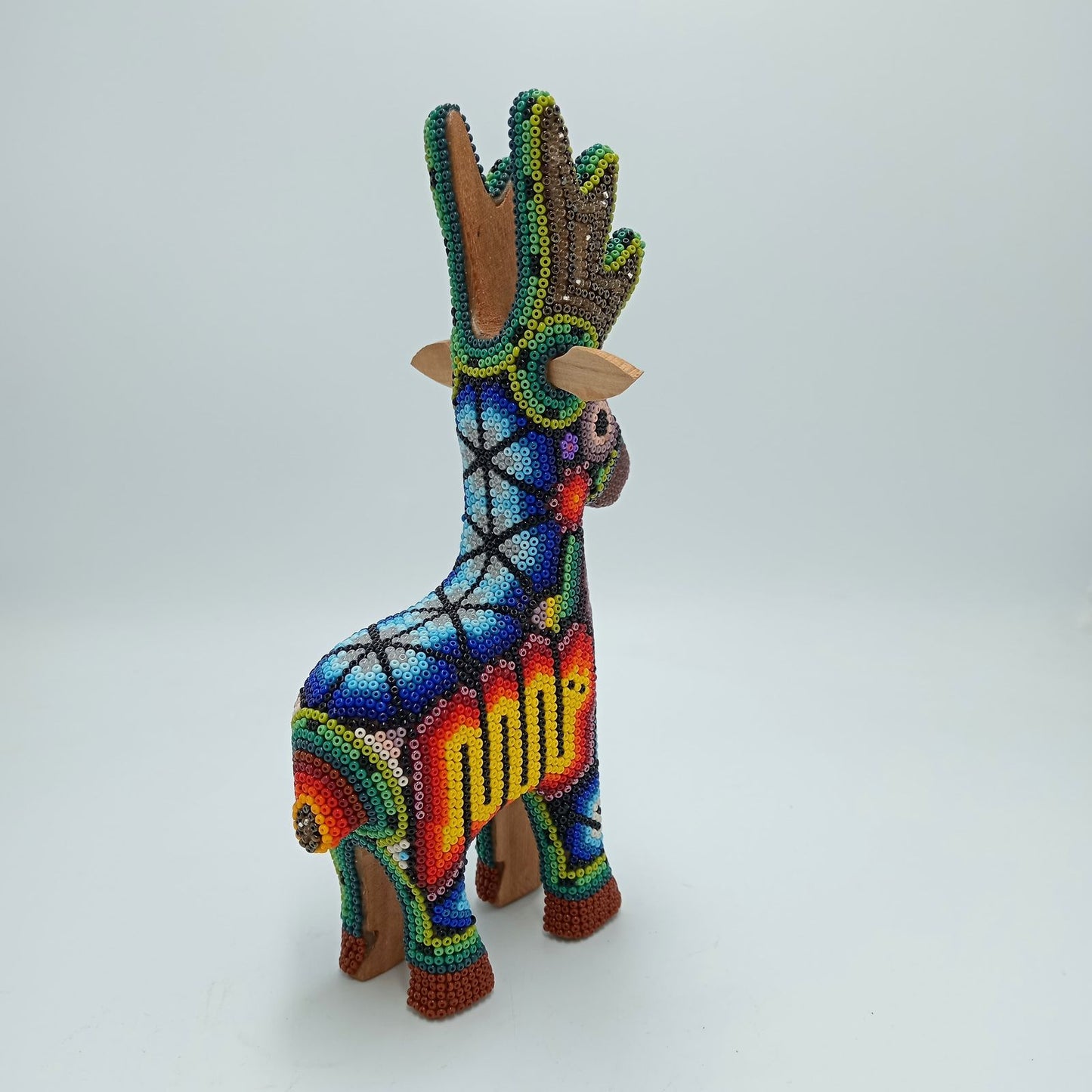 Mexican Huichol Hand Beaded Deer By Isandro Villa Lopez PP7384