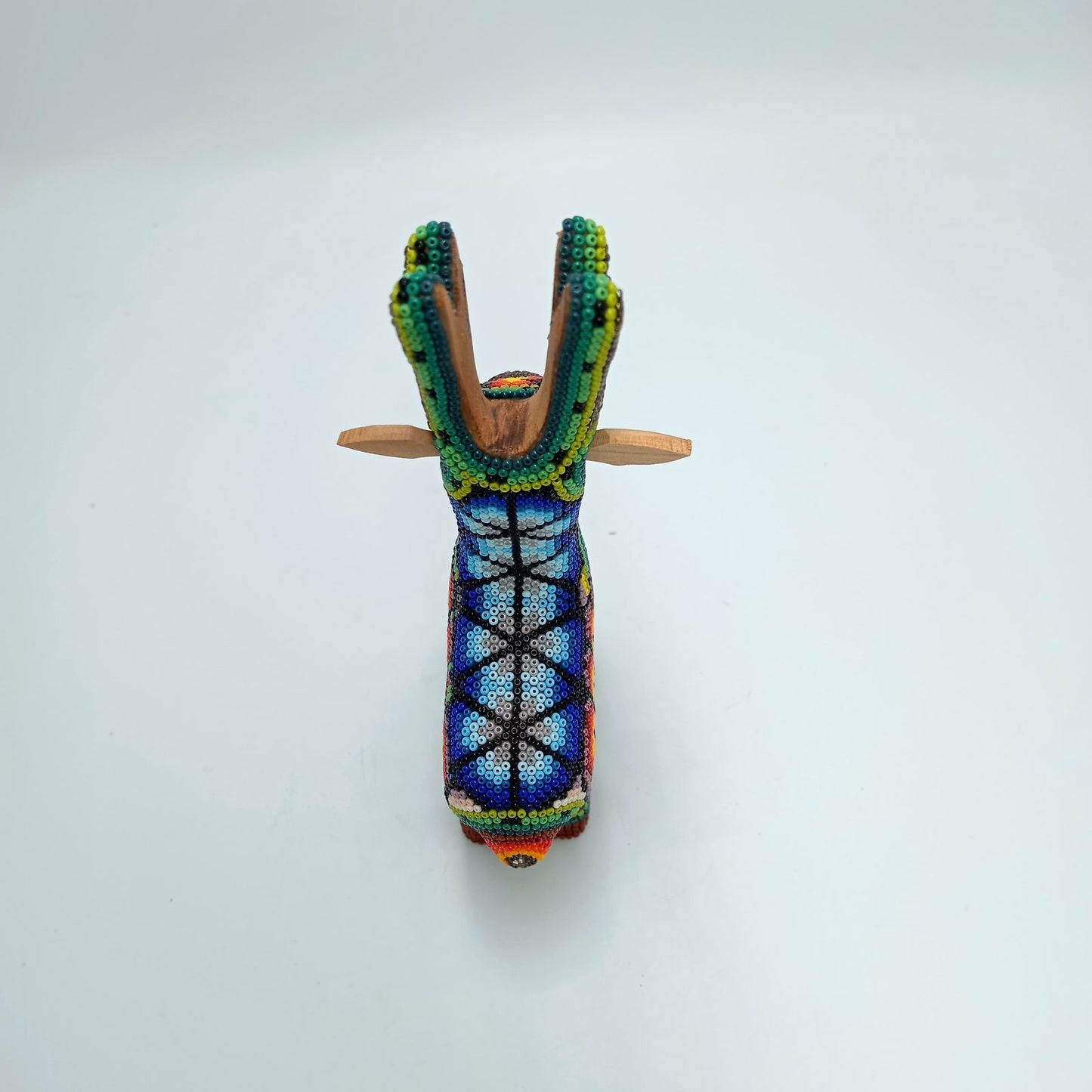 Mexican Huichol Hand Beaded Deer By Isandro Villa Lopez PP7384