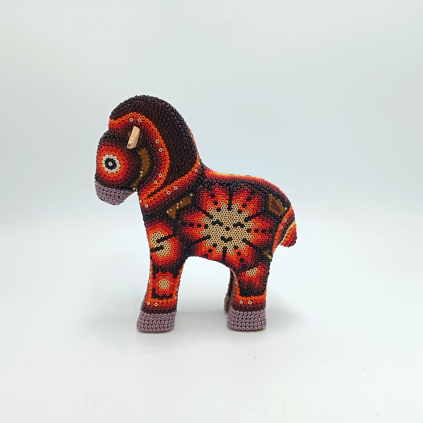 Mexican Huichol Hand Beaded Ram By Mayola Villa Lopez PP7396